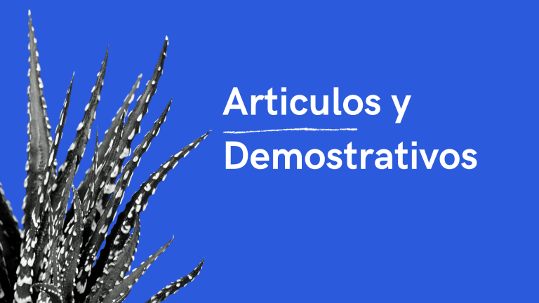 Articulos y demonstrativos.