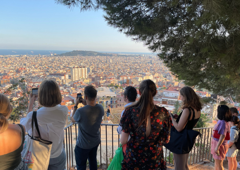 Barcelona Skyline sunset walk