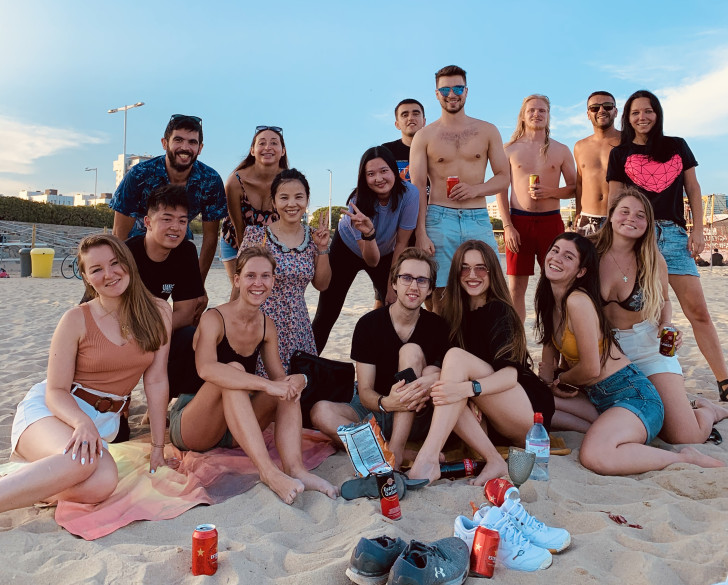 Beach picnic and volleyball!